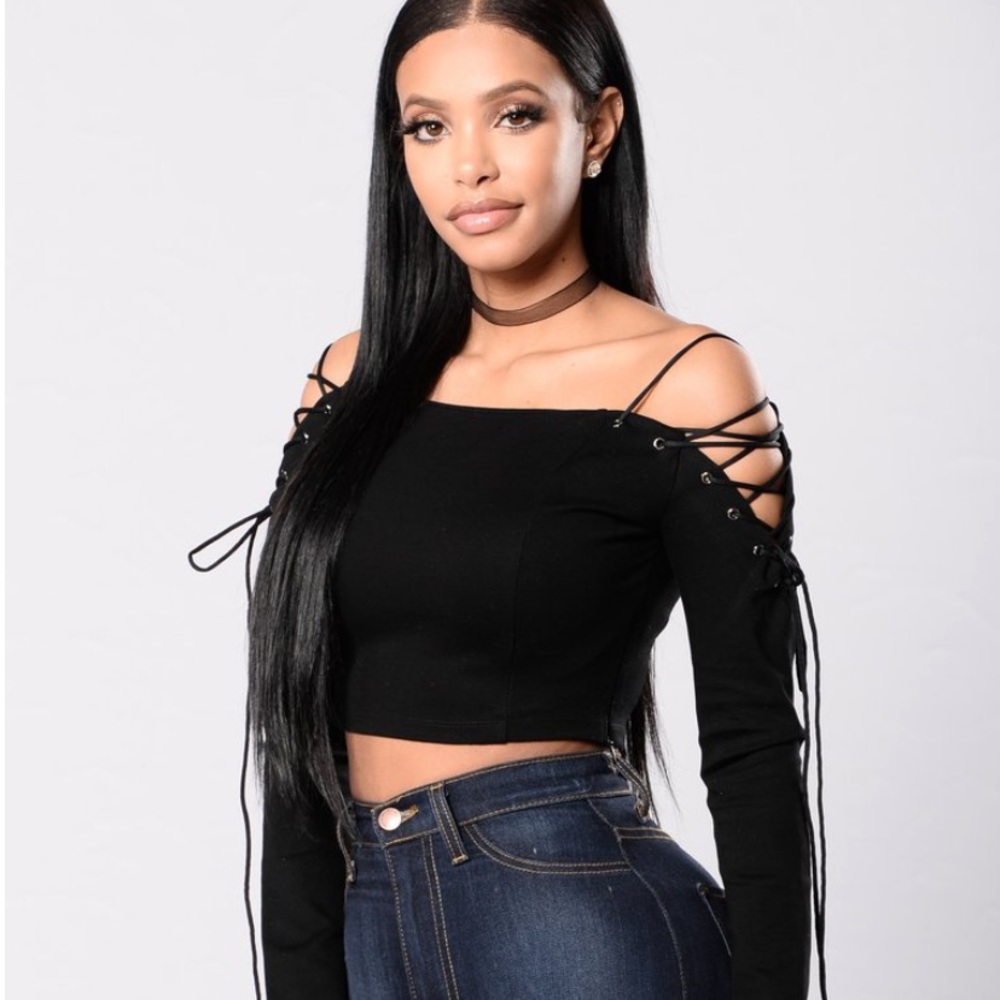 Black crop top